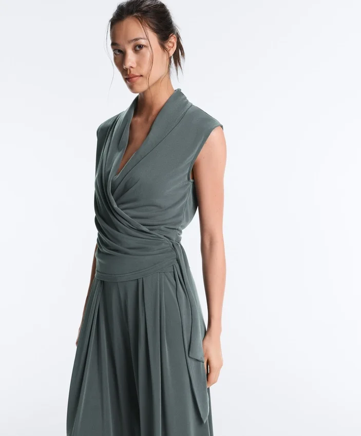 Modal Blend Sleeveless Crossover T-Shirt Modal Blend Sleeveless Crossover T-Shirt