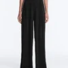 Modal Blend Straight-Leg Trousers with Side Pleat Modal Blend Straight-Leg Trousers with Side Pleat