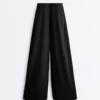 Modal Blend Straight-Leg Trousers with Side Pleat Modal Blend Straight-Leg Trousers with Side Pleat
