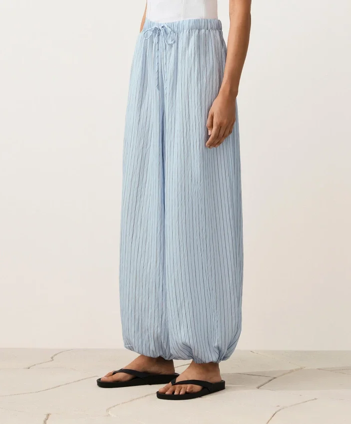 Modal Blend Striped Bloomer Trousers Modal Blend Striped Bloomer Trousers