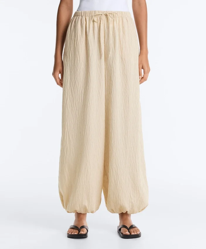 Modal Blend Striped Bloomer Trousers Modal Blend Striped Bloomer Trousers