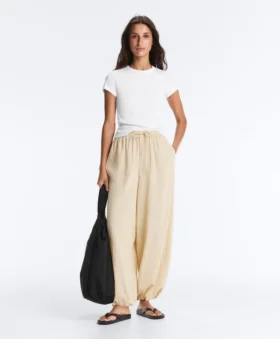 Modal Blend Striped Bloomer Trousers