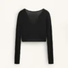 Multi-Position Long Sleeve Knotted Lyocell Blend T-Shirt Multi-Position Long Sleeve Knotted Lyocell Blend T-Shirt