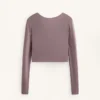 Multi-Position Long Sleeve Knotted Lyocell Blend T-Shirt Multi-Position Long Sleeve Knotted Lyocell Blend T-Shirt