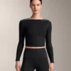 Multi-Position Long Sleeve Knotted Lyocell Blend T-Shirt Multi-Position Long Sleeve Knotted Lyocell Blend T-Shirt