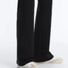 Neoprene-Effect High-Rise Flare Trousers