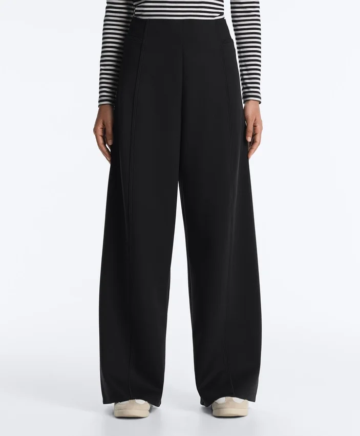 Neoprene Effect High Rise Wide-Leg Trousers Neoprene Effect High Rise Wide-Leg Trousers