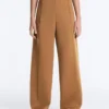 Neoprene Effect High Rise Wide-Leg Trousers Neoprene Effect High Rise Wide-Leg Trousers