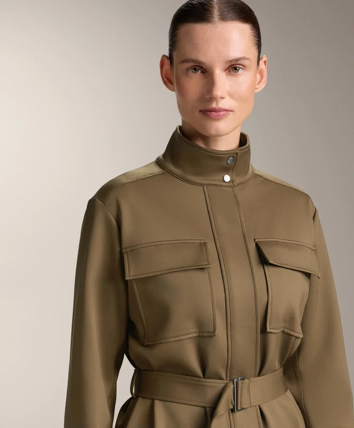 Neoprene-Effect Jacket with Belt Neoprene-Effect Jacket with Belt
