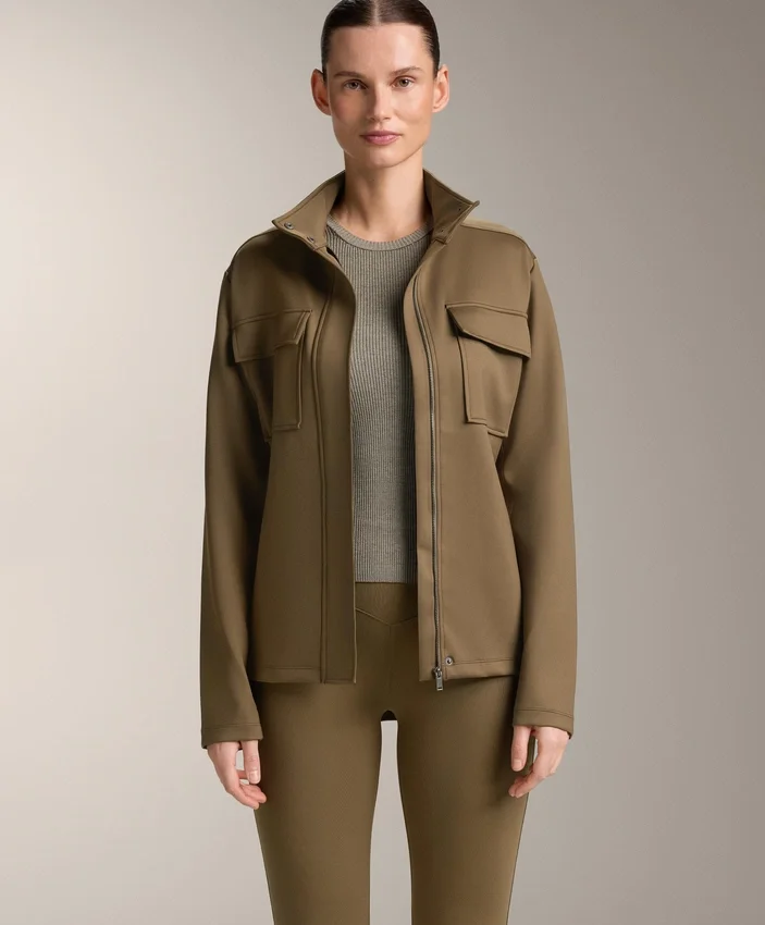 Neoprene-Effect Jacket with Belt Neoprene-Effect Jacket with Belt