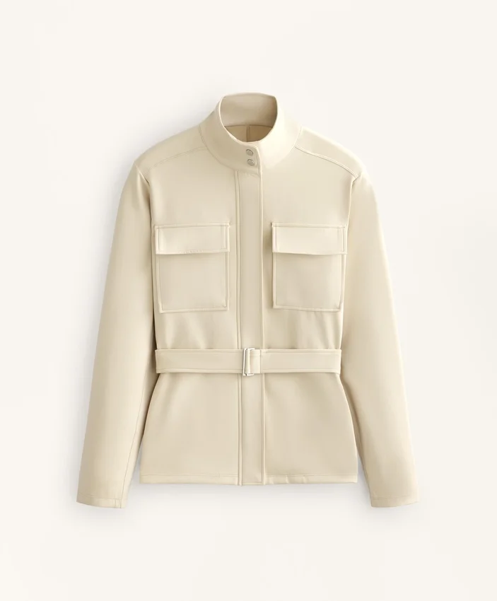Neoprene-Effect Jacket with Belt Neoprene-Effect Jacket with Belt