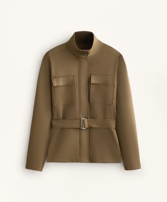 Neoprene-Effect Jacket with Belt Neoprene-Effect Jacket with Belt