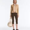 Neoprene-Effect Peplum Jacket with Ribbing Neoprene-Effect Peplum Jacket with Ribbing