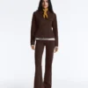 Neoprene-Effect Peplum Jacket with Ribbing Neoprene-Effect Peplum Jacket with Ribbing