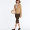 Neoprene-Effect Peplum Jacket with Ribbing Neoprene-Effect Peplum Jacket with Ribbing