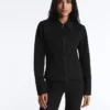 Neoprene-Effect Peplum Jacket with Ribbing Neoprene-Effect Peplum Jacket with Ribbing