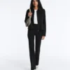 Neoprene-Effect Peplum Jacket with Ribbing Neoprene-Effect Peplum Jacket with Ribbing