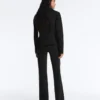 Neoprene-Effect Peplum Jacket with Ribbing Neoprene-Effect Peplum Jacket with Ribbing