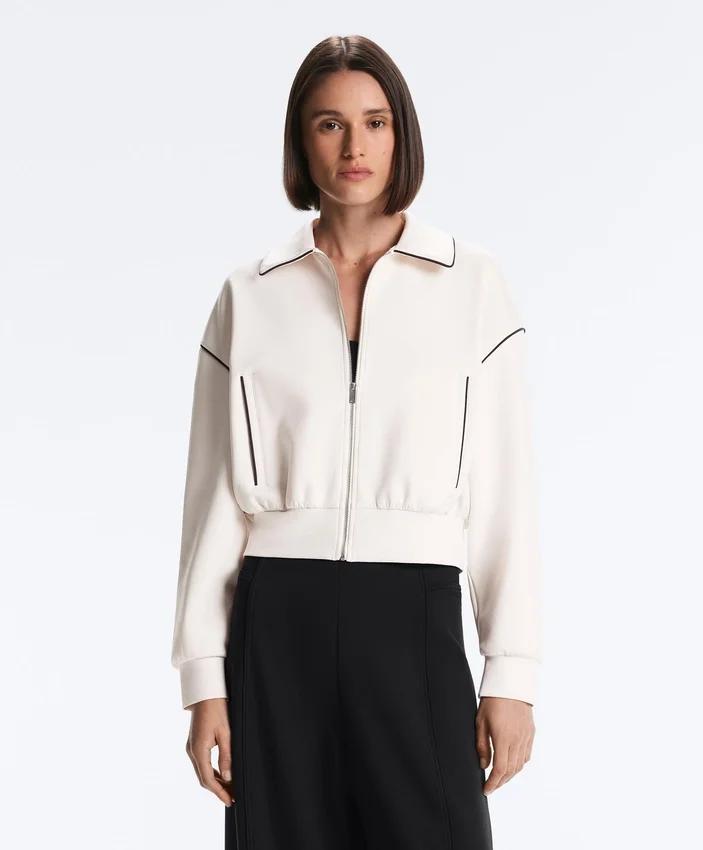 Neoprene-Effect Piping Jacket Neoprene-Effect Piping Jacket