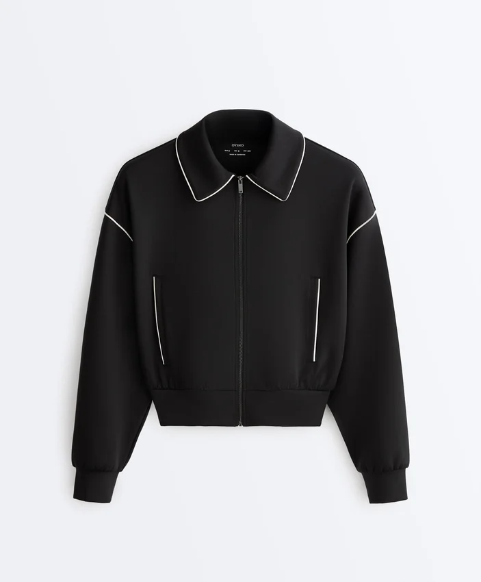 Neoprene-Effect Piping Jacket Neoprene-Effect Piping Jacket