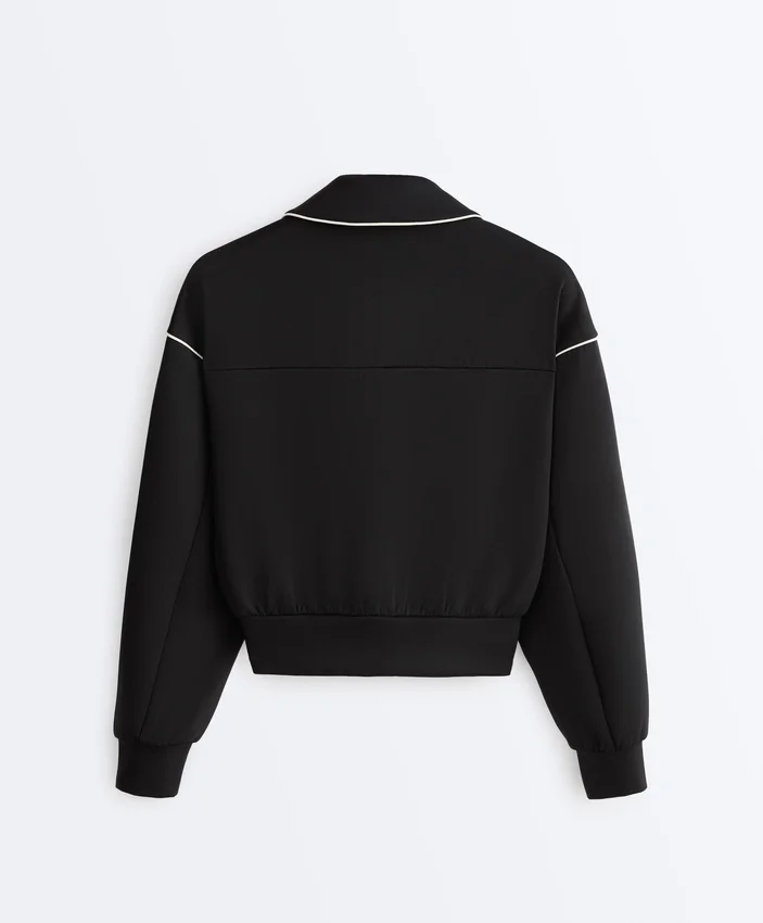 Neoprene-Effect Piping Jacket Neoprene-Effect Piping Jacket