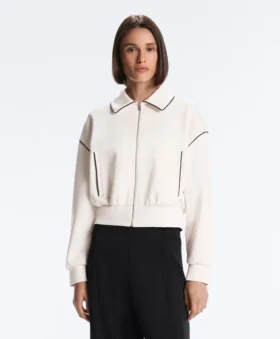 Neoprene-Effect Piping Jacket