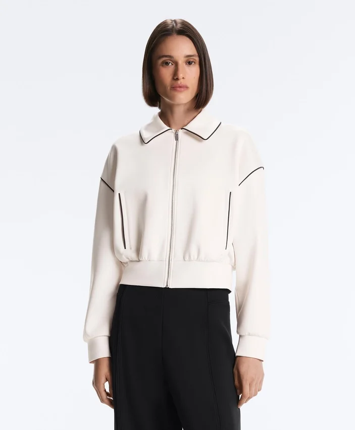Neoprene-Effect Piping Jacket Neoprene-Effect Piping Jacket