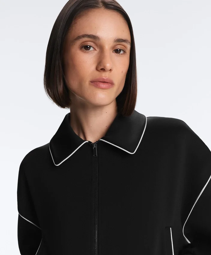 Neoprene-Effect Piping Jacket Neoprene-Effect Piping Jacket