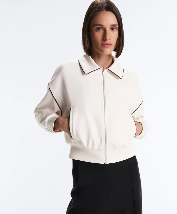 Neoprene-Effect Piping Jacket Neoprene-Effect Piping Jacket