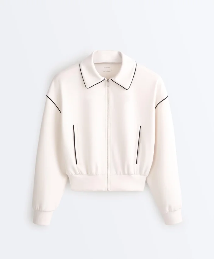 Neoprene-Effect Piping Jacket Neoprene-Effect Piping Jacket