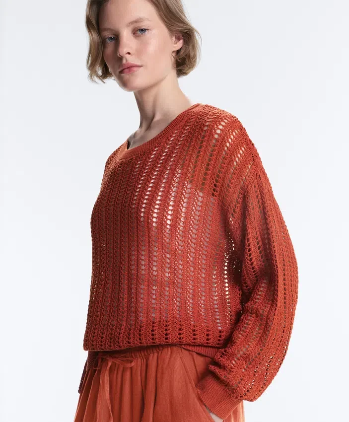 Open Knit Rib Jumper Open Knit Rib Jumper