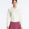 Openwork Knit Hooded Jacket Openwork Knit Hooded Jacket