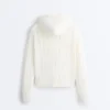 Openwork Knit Hooded Jacket Openwork Knit Hooded Jacket
