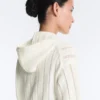 Openwork Knit Hooded Jacket Openwork Knit Hooded Jacket