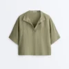 Oversize 100% Linen Short-Sleeved Shirt Oversize 100% Linen Short-Sleeved Shirt