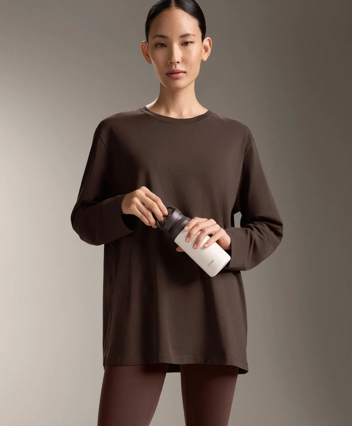 Oversize Cotton Blend Long-Sleeve T-Shirt Oversize Cotton Blend Long-Sleeve T-Shirt