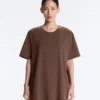 Oversize Cotton-Blend Short-Sleeved T-Shirt Oversize Cotton-Blend Short-Sleeved T-Shirt