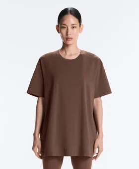 Oversize Cotton-Blend Short-Sleeved T-Shirt Oversize Cotton-Blend Short-Sleeved T-Shirt