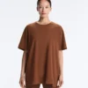 Oversize Cotton-Blend Short-Sleeved T-Shirt Oversize Cotton-Blend Short-Sleeved T-Shirt