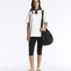 Oversize Cotton-Blend Short-Sleeved T-Shirt Oversize Cotton-Blend Short-Sleeved T-Shirt