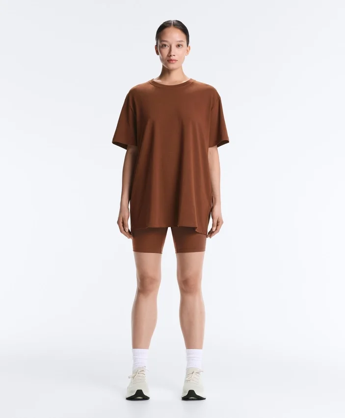 Oversize Cotton-Blend Short-Sleeved T-Shirt Oversize Cotton-Blend Short-Sleeved T-Shirt