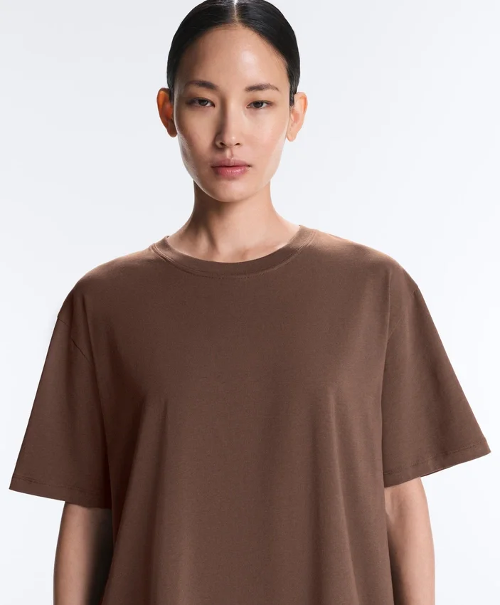 Oversize Cotton-Blend Short-Sleeved T-Shirt Oversize Cotton-Blend Short-Sleeved T-Shirt