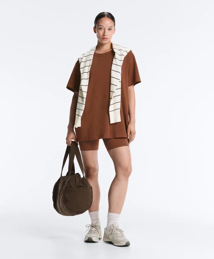 Oversize Cotton-Blend Short-Sleeved T-Shirt Oversize Cotton-Blend Short-Sleeved T-Shirt