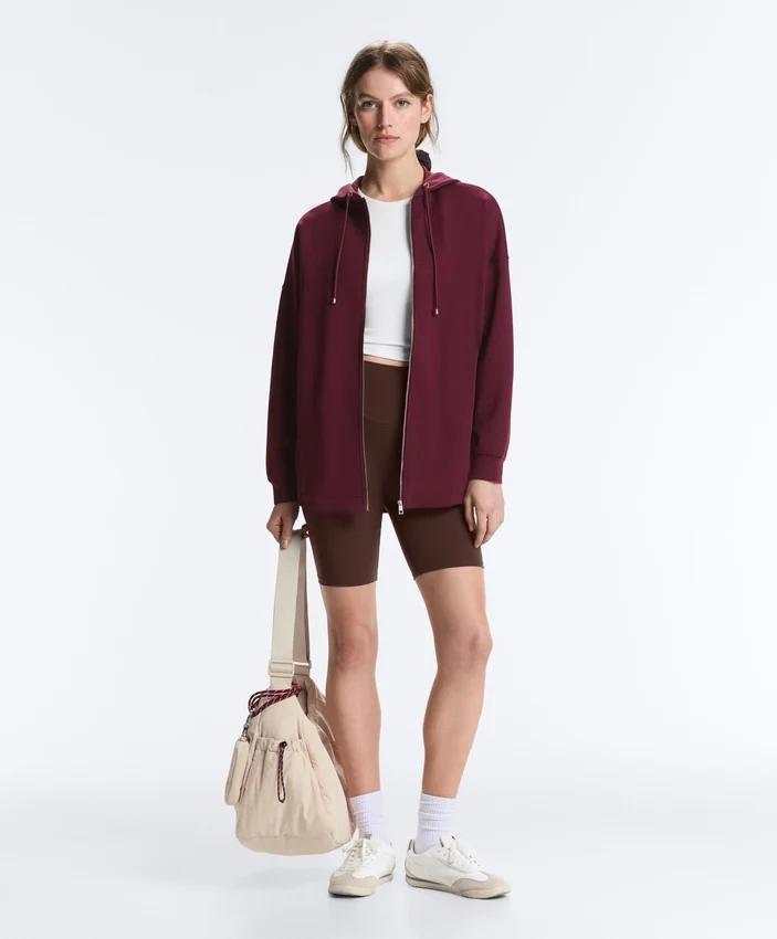 Oversize Cotton Piqué Hooded Jacket Oversize Cotton Piqué Hooded Jacket