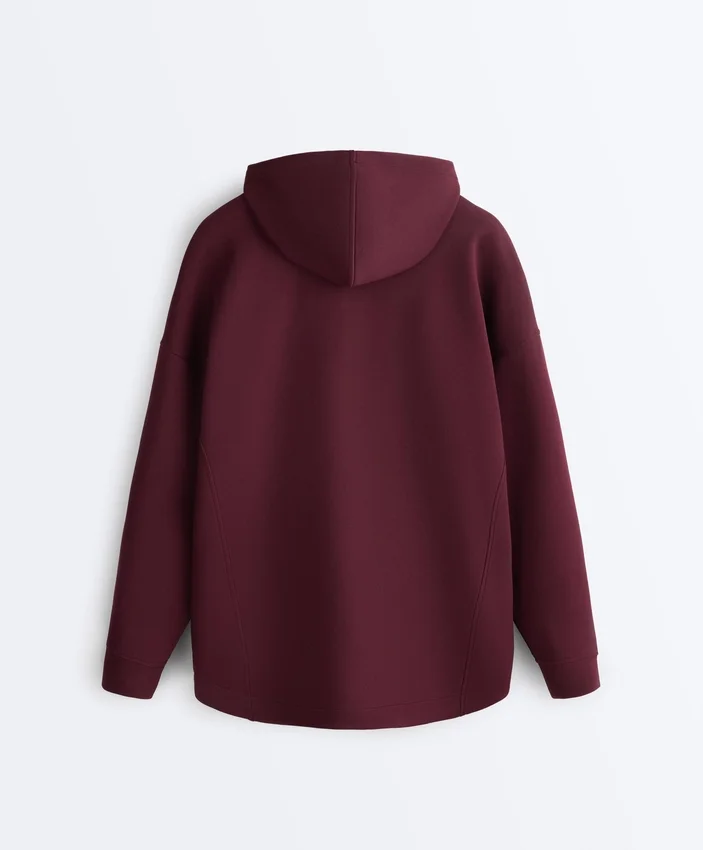 Oversize Cotton Piqué Hooded Jacket Oversize Cotton Piqué Hooded Jacket
