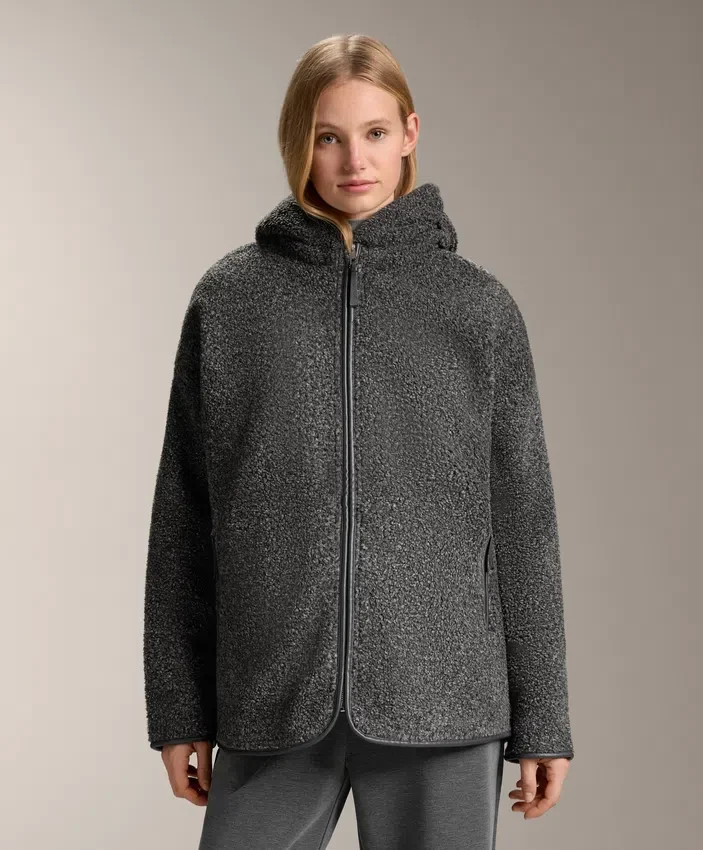 Oversize Faux-Shearling Jacket with Faux-Fur Lined Hood Oversize Faux-Shearling Jacket with Faux-Fur Lined Hood