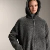 Oversize Faux-Shearling Jacket with Faux-Fur Lined Hood Oversize Faux-Shearling Jacket with Faux-Fur Lined Hood