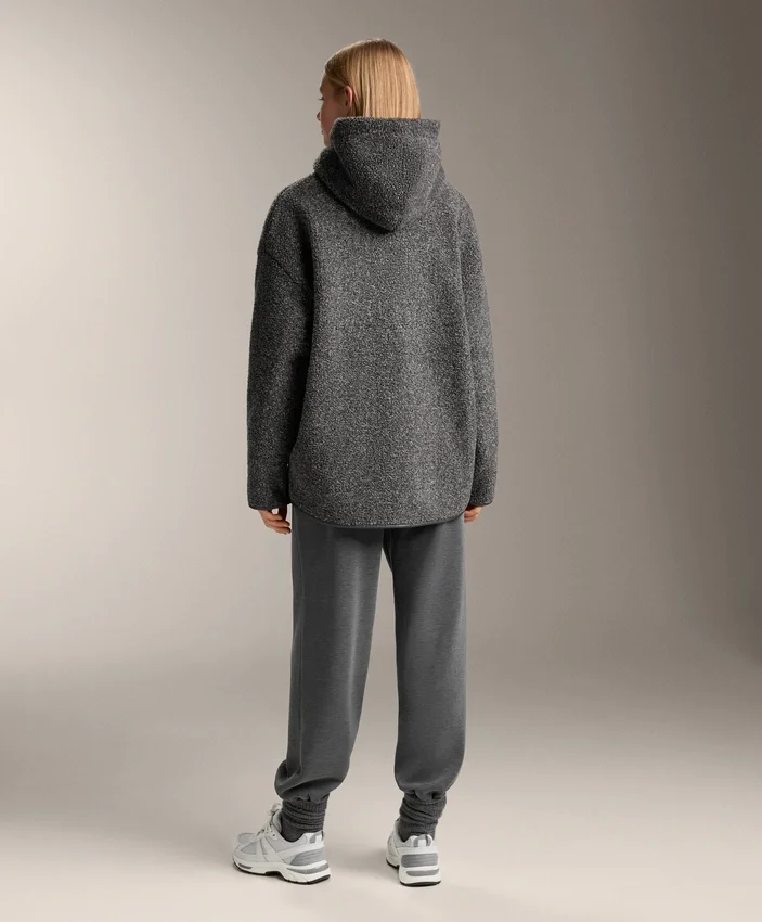 Oversize Faux-Shearling Jacket with Faux-Fur Lined Hood Oversize Faux-Shearling Jacket with Faux-Fur Lined Hood