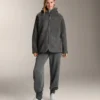 Oversize Faux-Shearling Jacket with Faux-Fur Lined Hood Oversize Faux-Shearling Jacket with Faux-Fur Lined Hood