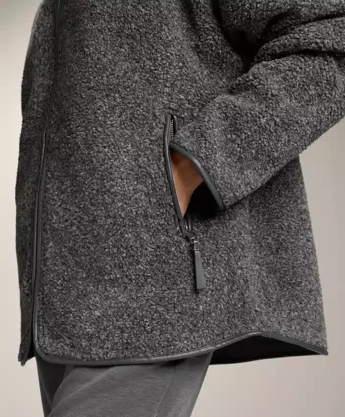 Oversize Faux-Shearling Jacket with Faux-Fur Lined Hood Oversize Faux-Shearling Jacket with Faux-Fur Lined Hood